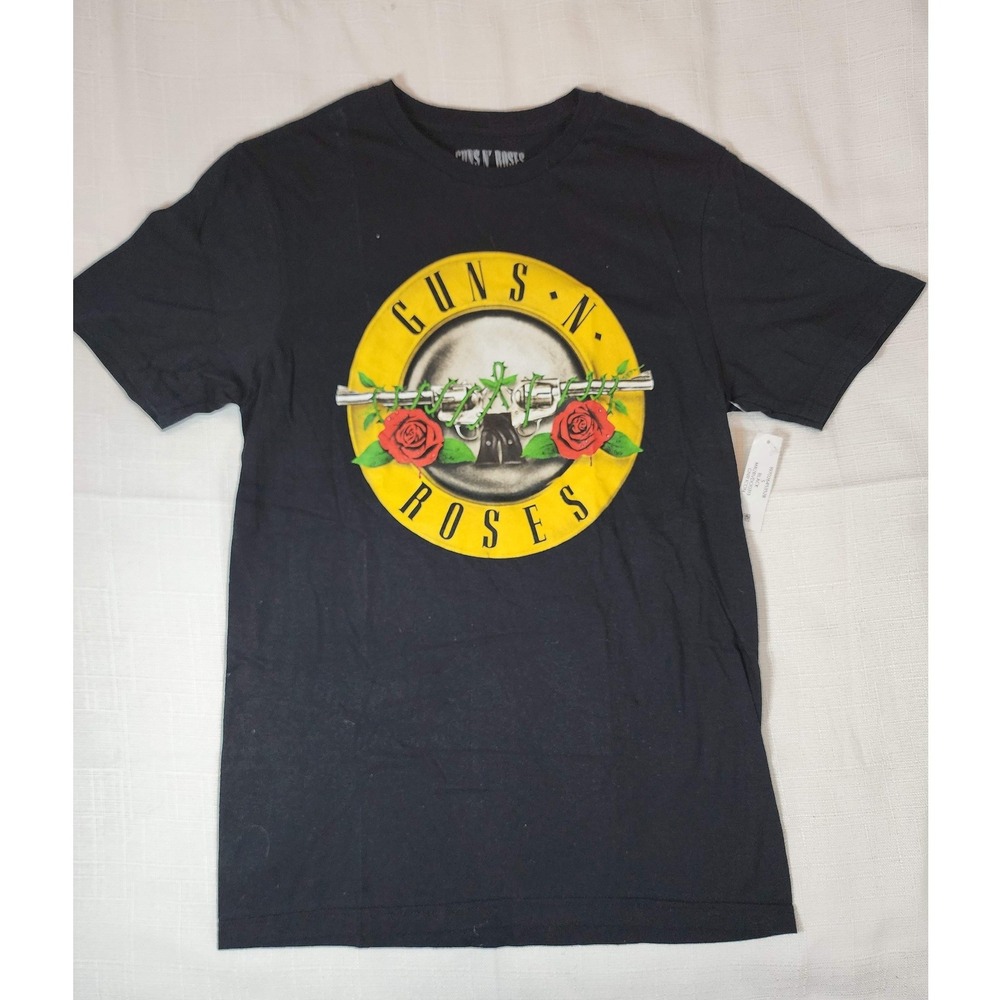 Guns N Roses Classic Bullet Logo Black Graphic T-Shirt Small NWT MB2BVD00313